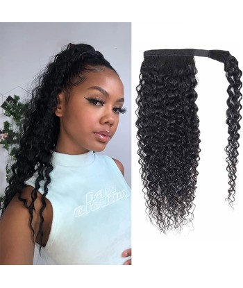 Queue de cheval Ponytail  Noir Ruban Magique Remy Hair  Afro Curly Comparez plus de prix