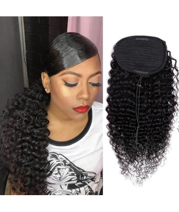 Queue de cheval Ponytail  Noir A Cordon Remy Hair Deep Wave vous aussi creer 