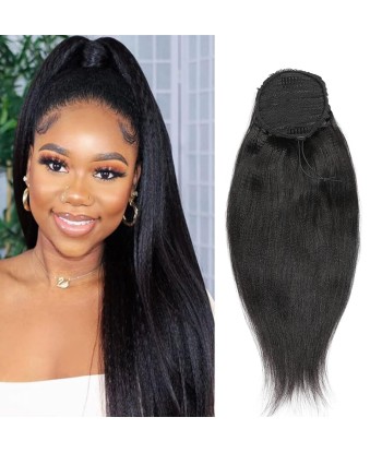 Queue de cheval Ponytail  Noir A Cordon Remy Hair Yaki Straight Comparez plus de prix