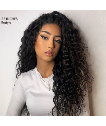 Confort Aéré Perruque Curly Water Wave Sans Colle avec Tulle Pré-découpé 5x5 – Soin du Cuir Chevelu livraison gratuite