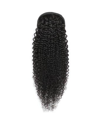 Queue de cheval Ponytail  Noir A Cordon Remy Hair Kinky Curly Amélioration de cerveau avec