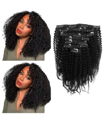 Kit Extensions à Clips Kinky Curly Noir 120 gr de pas cher