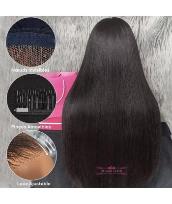 Miami Hairflex 9x6 Straight 250% HD -Perücke brillant des détails fins