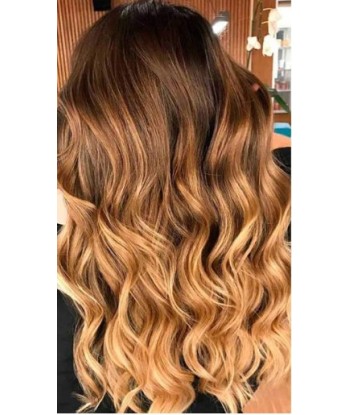 Extension à Clips Straight Ombre Brun Chocolat Blond Mono Bande Maxi Volume prix