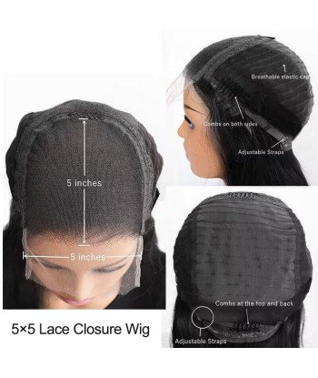 Perruque Lace Wig 5x5 Straight - Densité 150% - Effet Soyeux france