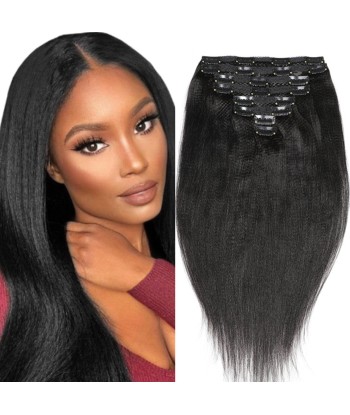 Extensiones de clip rectos de Yaki negro Profitez des Offres !