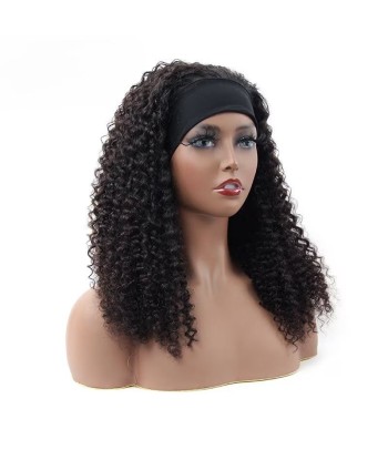 Perruque Bandeau Kinky Curly Brun Foncé les muscles