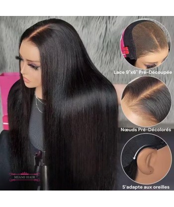 Miami Hairflex 9x6 dritto 250% HD parrucca en ligne des produits 