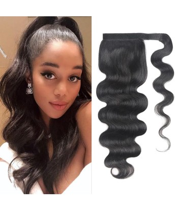 Horseshoe Ponytail Black Magic Ribbon Remy Hair Body Wave Livraison rapide