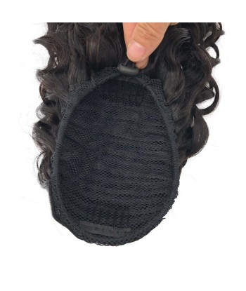 Zwarte paardenstaart paardenstaart met Remy Hair Water Wave Cord suggérées chez