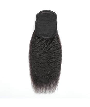 Zwarte paardenstaart paardenstaart met Remy Hair Kinky recht snoer Profitez des Offres !