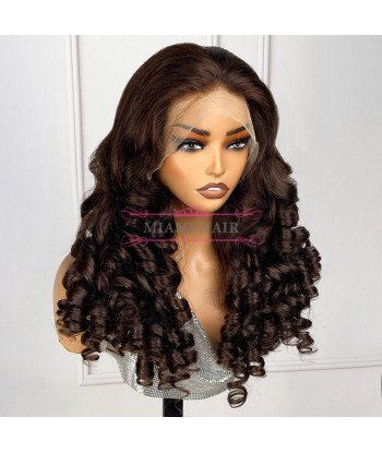 WIG 13X4 LOOSE BOVE 4 wig wig 13x4 - With almost double drawn effect and maximum REMY hair volume plus qu'un jeu 