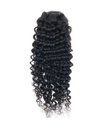 Schwarzer Pferdeschwanz -Pferdeschwanz mit Remy Hair Deep Wave Cord Toutes les collections ici