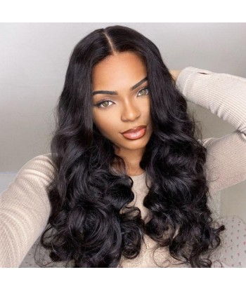 Pre-cut front lace body wave dark brown "ready-to-wear" destocking Faites des économies