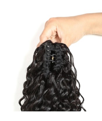 Cola de caballo de cola negra con alicates naturales Remy Hair Deep Wave votre