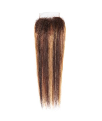 Closure Straight | Chatain Méché Blond | P4/27 4x4 soldes