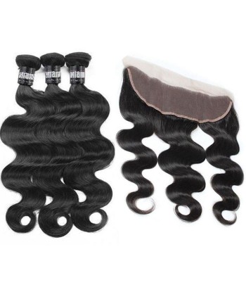 3 Paquets de Tissage + Lace Frontal Body Wave 13x4 pas cheres