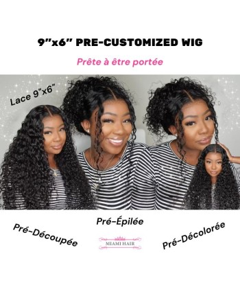 Miami Hairflex 9x6 Water Wave 250% HD Wig rembourrage situé sous