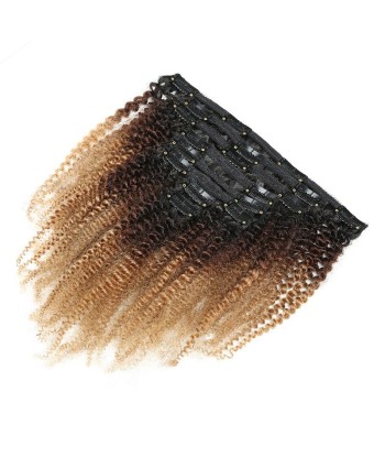 Estensioni del kit con clip di cioccolato bionda ricci afro 120 GR Ombra marrone Les êtres humains sont 