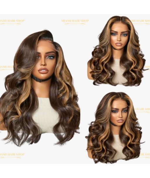 Body Wave Chantain Blond Body Wig without pre-coupled glue plus qu'un jeu 