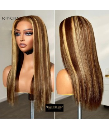 Raide wig chantal mechy blond without glue with pre-coupled lace: elegance and simplicity 2023