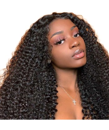 Front lace 4x4" Kinky Curly Brun Foncé pas chere