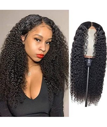 Front lace 4x4" Kinky Curly Brun Foncé pas chere