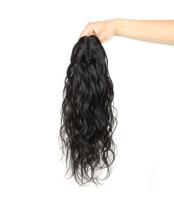 Zwarte paardenstaart paardenstaart met natuurlijke tang Remy Hair Body Wave Les êtres humains sont 