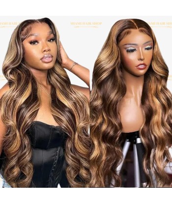 Body Wave Chantain Blond Body Wig without pre-coupled glue plus qu'un jeu 