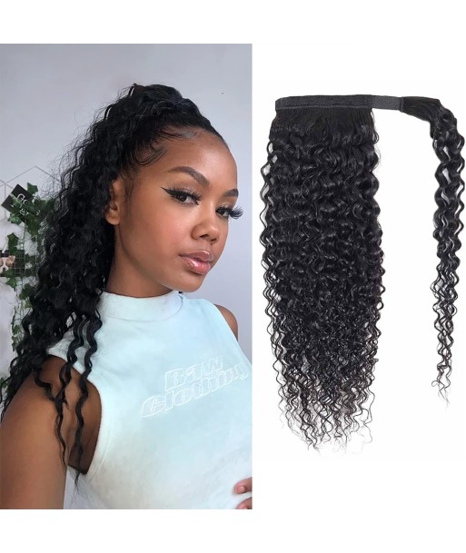 Horseshoe Ponytail Black Magic Ribbon Remy Hair Afro Curly plus qu'un jeu 