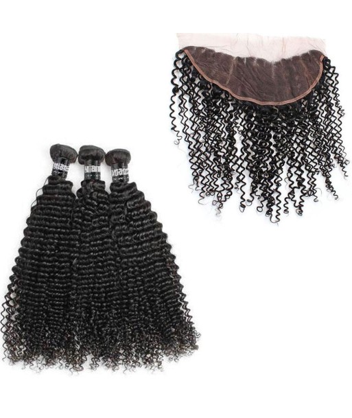 3 Webpakete + Kinky Curly 13x4 vordere Spitze en ligne des produits 