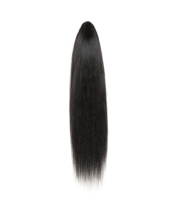 Schwarzer Pferdeschwanz Pferdeschwanz mit natürlichen Zangen Remy Hair Yaki geradeaus online