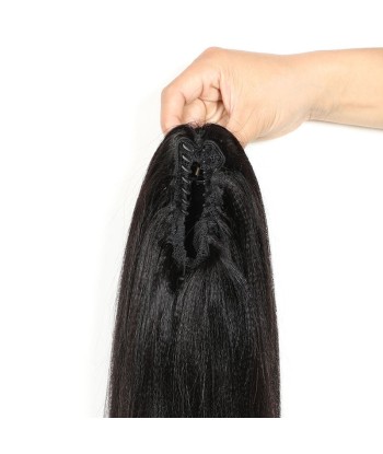 Schwarzer Pferdeschwanz Pferdeschwanz mit natürlichen Zangen Remy Hair Yaki geradeaus online