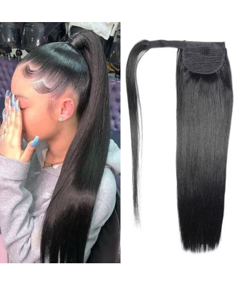 Hufeisenponytail Black Ribbon Remy Haare gerade hantent personnes