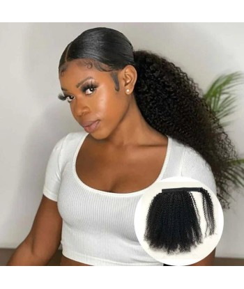 Hufeisenponytail Schwarz Magie Remy Hair Afro lockig le des métaux précieux