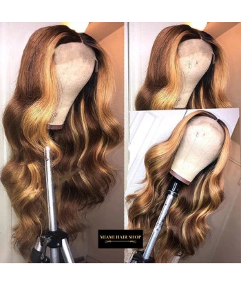 Prédécoupé Front lace 13x4" Body Wave P4/27 « prêt-à-porter » Par le système avancé 