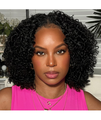 Perruque V-Part Kinky Curly Brun Foncé de la marque