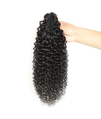 Queue de cheval Ponytail  Noir à Pince Naturel Remy Hair Kinky Curly du meilleur 