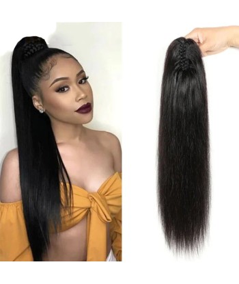 Queue de cheval Ponytail  Noir à Pince Naturel Remy Hair Straight 2023