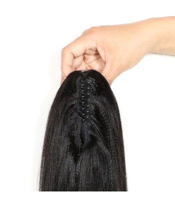 Queue de cheval Ponytail  Noir à Pince Naturel Remy Hair Yaki Straight Paris Déstockage Promo