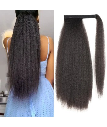 Queue de cheval Ponytail  Noir Ruban Magique Remy Hair Kinky Straight ou a consommer sur place