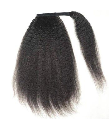 Queue de cheval Ponytail  Noir Ruban Magique Remy Hair Kinky Straight ou a consommer sur place