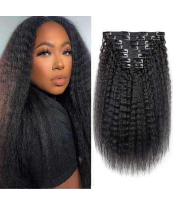 Kit Extensions à Clips Kinky Straight Noir 120 gr la livraison gratuite