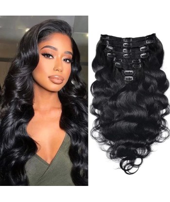 Kit Extensions à Clips Body Wave Noir 120 gr du meilleur 