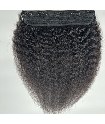 Extension à Clips Kinky Straight Noir Mono Bande Maxi Volume pour bénéficier 