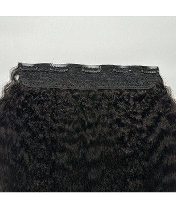 Extension à Clips Kinky Straight Noir Mono Bande Maxi Volume pour bénéficier 