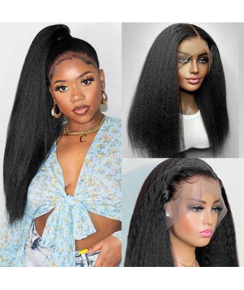 Perruque Lace Wig 5x5 Cheveux Yaki Straight - Densité 150% - Texture Naturelle 2024